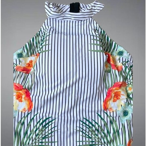 Lane Bryant Cacique No Wire High Neck One Piece Swimsuit 22 - Picture 4 of 5